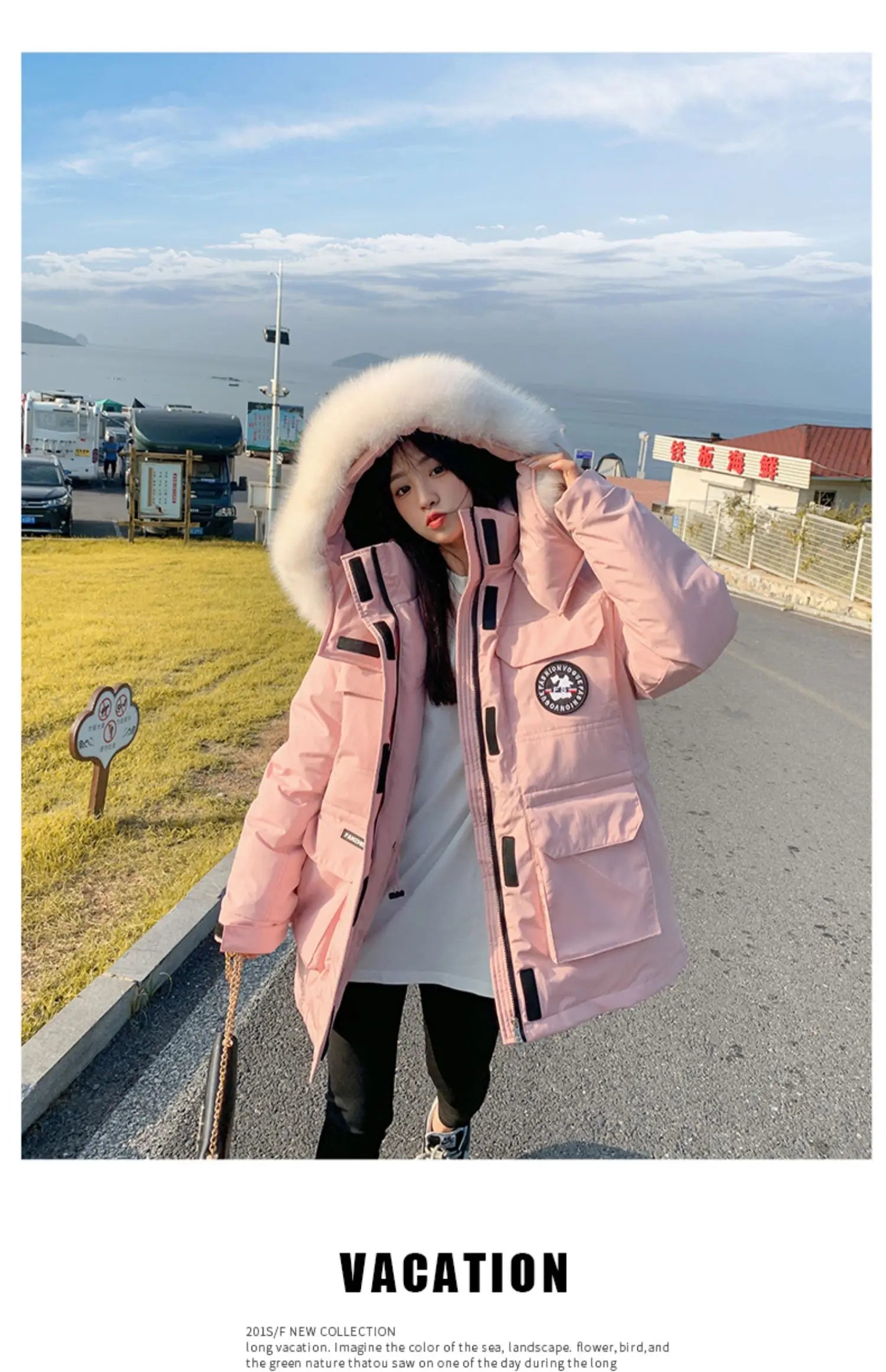 winter new fashion hooded down padded jacket women's thickening winter outdoor snow jacket couple tooling jacket coat