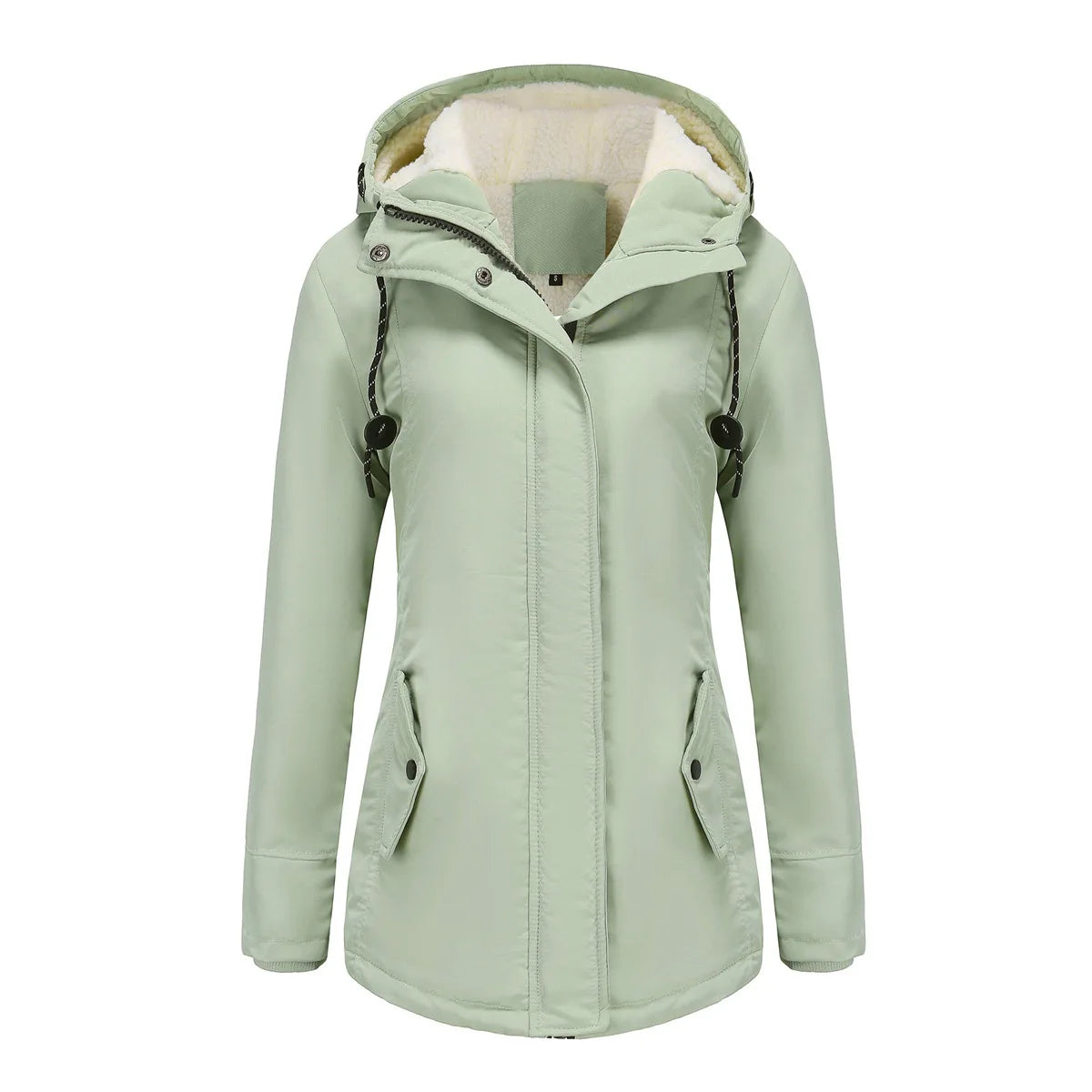 Winter Down Jackets Coats Women Warm Parkas Hooded Waterproof Thick Plush Fleece Lined Female Cotton Puffer Jacket Overcoat AY81