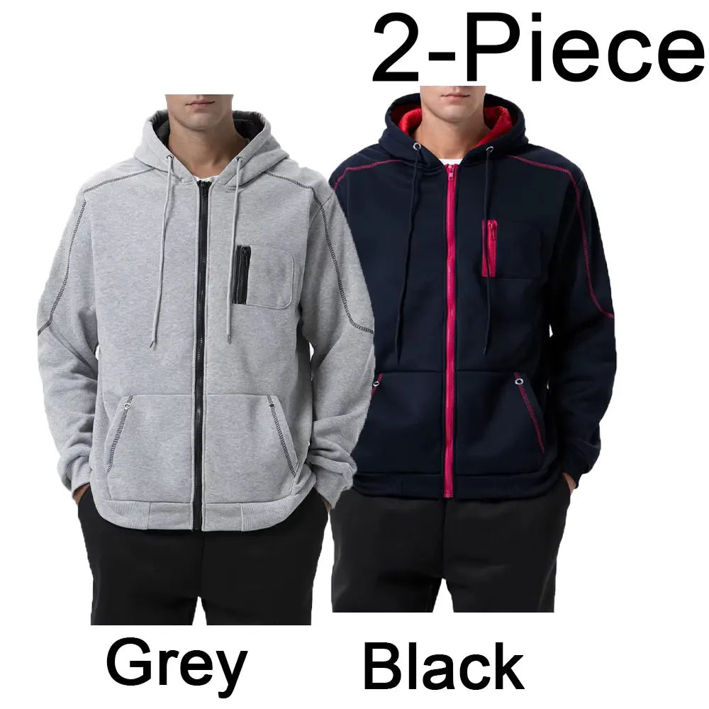 Men's Hoodie Black White Army Green Red Hooded Color Block Fleece Cool Casual Winter Clothing Apparel Hoodies Sweatshirts