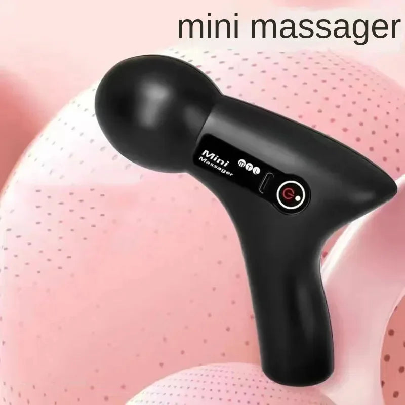 Mini pistolet de massage à écran LCD, 6 têtes, masseur musculaire, pistolet électrique portable pour fascia, cou, pieds, corps 