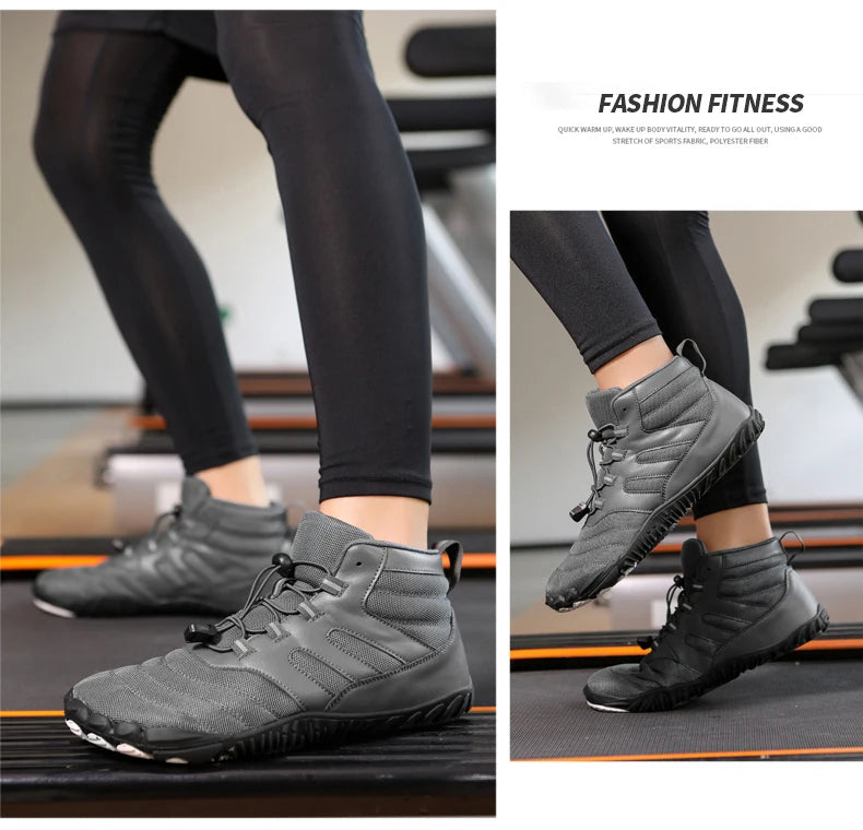 Winter Boots for Men Women Snow BareFoot Outdoor Non-slip Warm Fur Sneakers Ankle Boots waterproof mountaineering Hiking Shoes