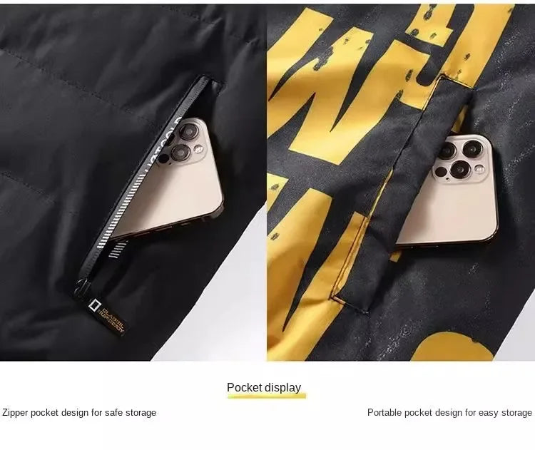 Men Autumn Winter Cotton Jacket Warm Comfortable Padded Thickened Down Jacket 2025 New Double-Sided Clothes Removable Cap M-6XL