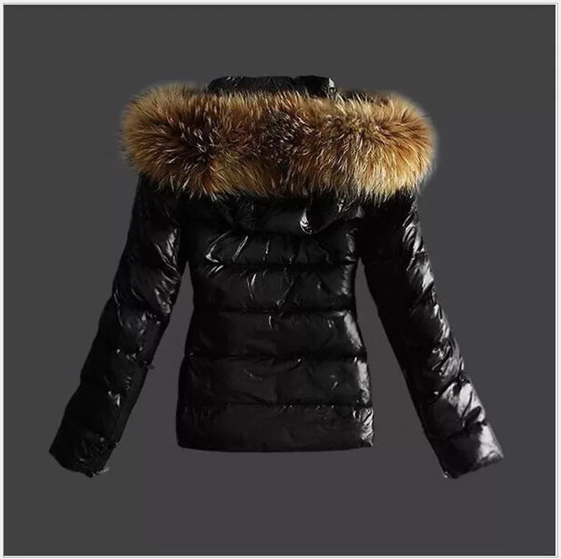 2025 Winter Jackets Women Basic Coats Fashion Faux PU Leather Winter Jackets Women Artificial Fur Collar Coat Female Outerwear