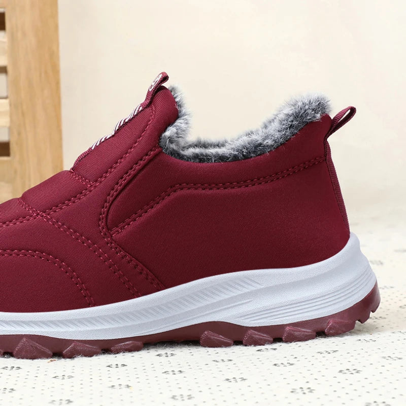 Winter Men Boots Outdoor Snow Boots Warm Lightweight Cotton Boot Non-slip Hiking Walking Shoes Fur Comfortable Women Ankle Boots