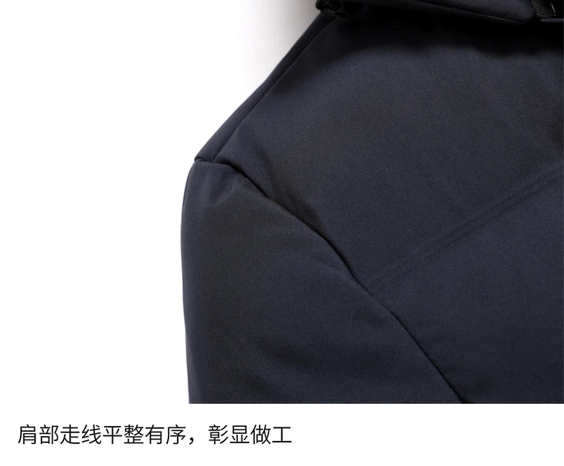 Men's Outdoor Winter Coat Parkas Middle-aged and Elderly Padded Men's Down Warm Padded Jacket Winter Removable Hooded Parkas