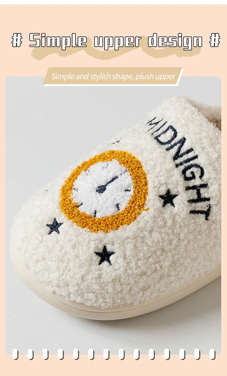Winter Fashion Women's Slippers Cozy Comfort Meet Me At Midnight Slides Soft Sole Anti-slip Moon Houseshoes Fans Gift