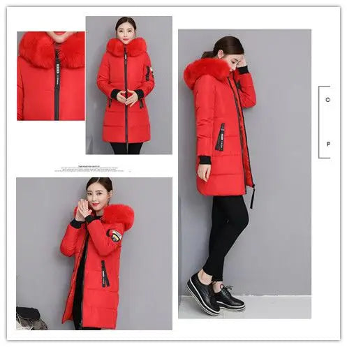 Winter Coat 2025 New Women's Thick Cotton Jacket Women Hooded Coat Medium long Casual Student Jackets Female Warm Parka Overcoat