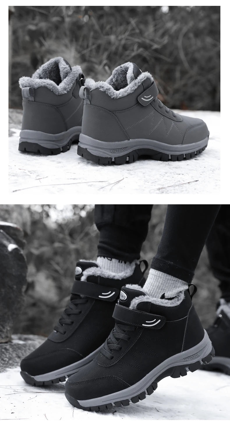 Winter Popular Waterproof  Walking Shoes Cotton Shoes Couple Plush Warm Comfortable Women And Men Shoe