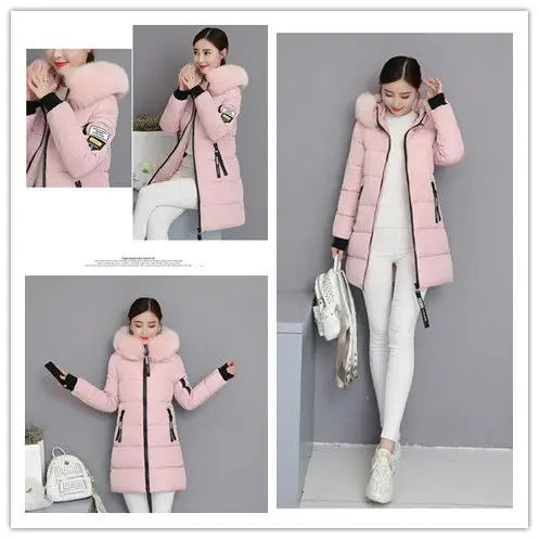 Winter Coat 2025 New Women's Thick Cotton Jacket Women Hooded Coat Medium long Casual Student Jackets Female Warm Parka Overcoat