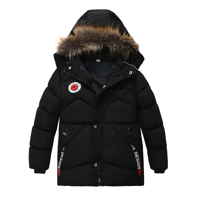 Winter Jacket Kids Boys Keep Warm Parka Windproof Snowproof Thermal Heavy Coat Fashion Outdoor Jacket CoolBoys Children Clothing