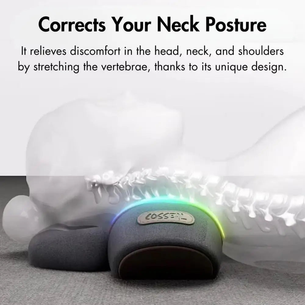 Fisiorest 3in1 Neck Massager Heat Neck Massager For Deep Tissue Pain Relief Improves Blood Circulation Shoulder Massager Pillow