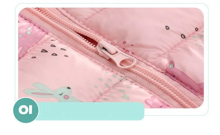 Boys Girls Lightweight Down Jacket Baby Hooded  Zipper Coats Autumn Winter Warm Outerwear 0-5 Years Kids Christmas Birthday Gift