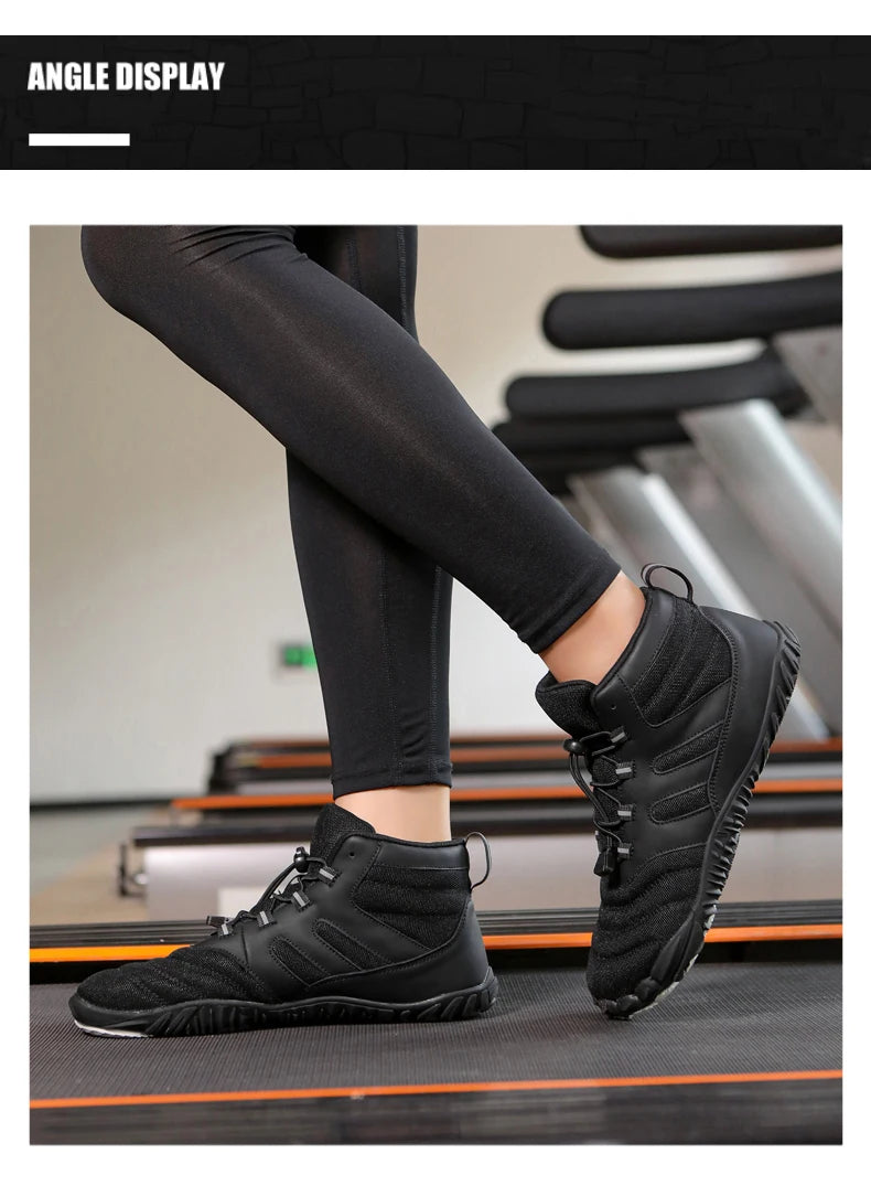 Winter Boots for Men Women Snow BareFoot Outdoor Non-slip Warm Fur Sneakers Ankle Boots waterproof mountaineering Hiking Shoes