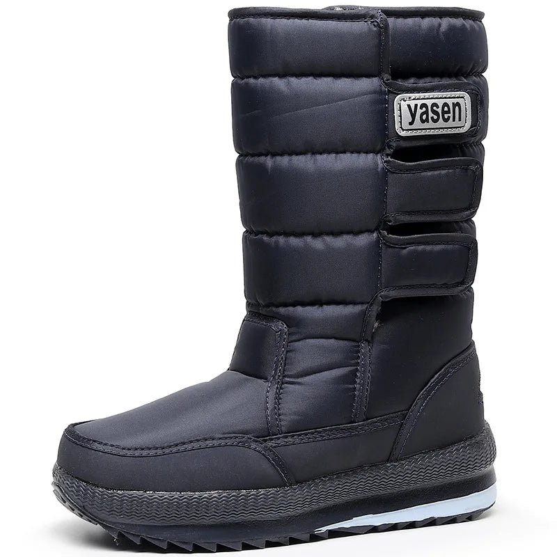 Men's Mid-calf Snow Boots Winter Plush Warm Cotton Boot Fashion Casual High Top Boots for Men Non-slip Platform Boots Big Size47