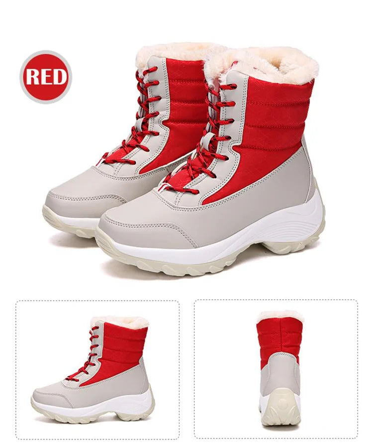 Winter Shoes Waterproof Boots Women Snow Boots Plush Warm Ankle Boots For Women Female Winter Shoes Booties Botas Mujer
