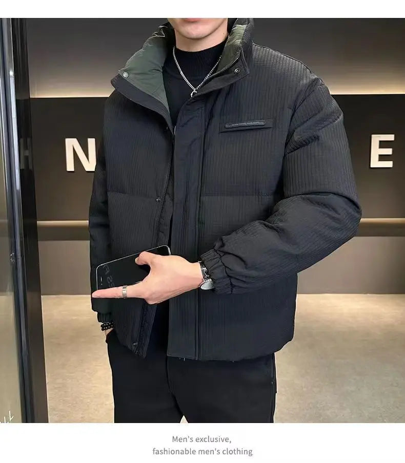 Winter New Shorts high-end White Duck Down Jacket Men Waterproof Casual Outdoor Portable Lightweight Plaid Male Padded Coats