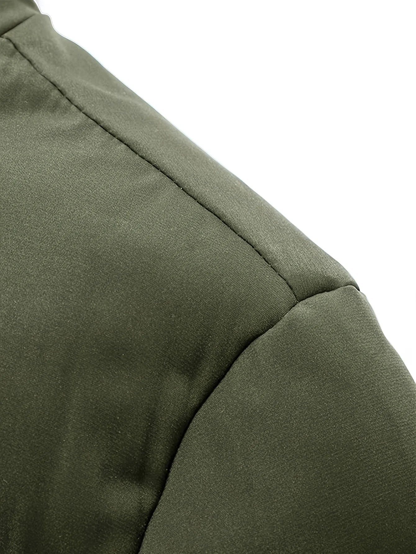 Men's Winter Jacket Hooded Full-Zip -Padded - Windproof Coat with Full-Length Zipper- Cold Weather Outdoor Clothing for Skiing