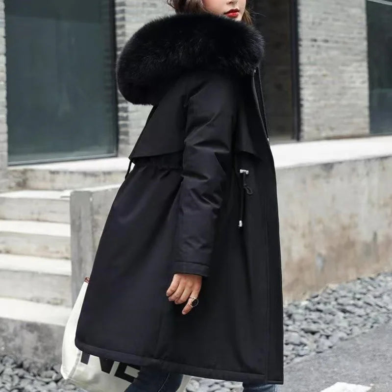 Women's Winter Jacket Hodded Fleece Padded Jacket Casual Loose Windbreaker Office Lady Matching New In Coats & Jackets Outerwear