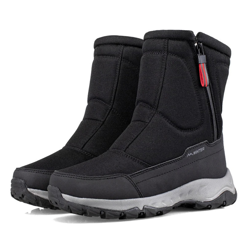 Men Boots 2025 Winter Shoes For Men Warm Snow Boots Mid-calf Men Warm Shoes Thick Plush Winter Boots For Men Women Cotton Shoes