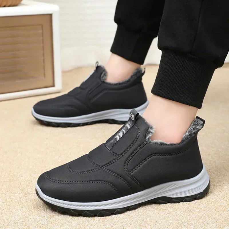 Winter Men Boots Outdoor Snow Boots Warm Lightweight Cotton Boot Non-slip Hiking Walking Shoes Fur Comfortable Women Ankle Boots