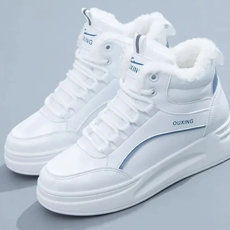 2025 Winter Cotton Shoes Ankle Boots Woolen Fleece Shoes Women's Anti-cold Warm Sneakers Women Women Thickened Warm Snow Boots