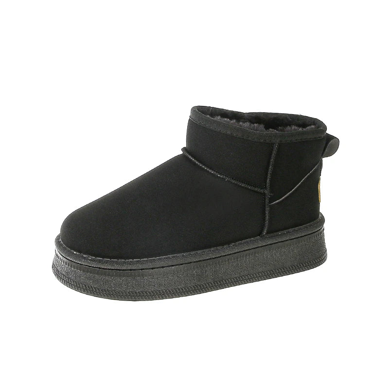 Winter warm cotton shoes for new style, thickened outer wear, slip-on short boots, anti-slip snow ground casual shoes, versatile