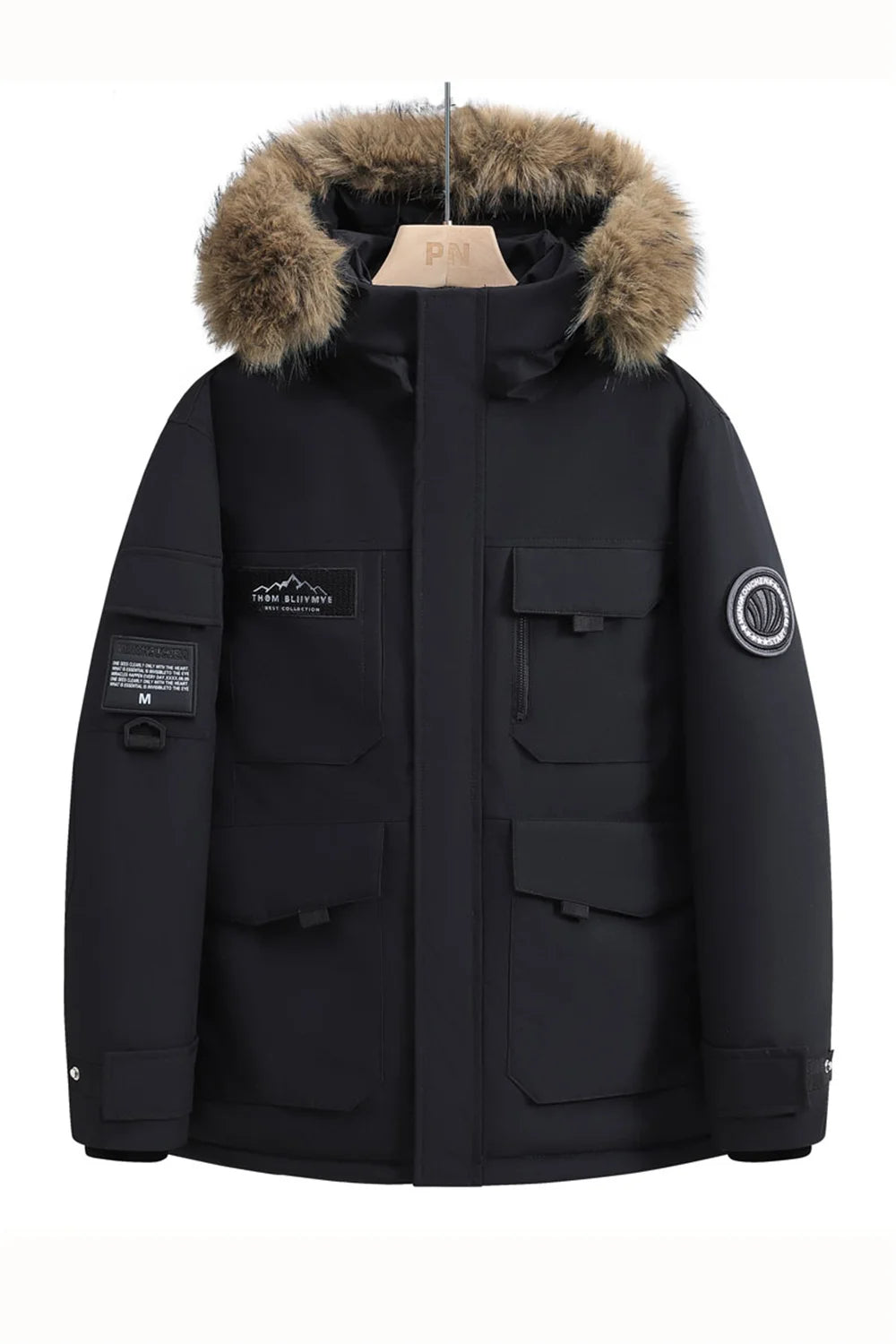 New Winter Jackets for Men with Hoods and Fur Collars New High-quality Waterproof Windproof Down Coat for Men Women Warm Jackets