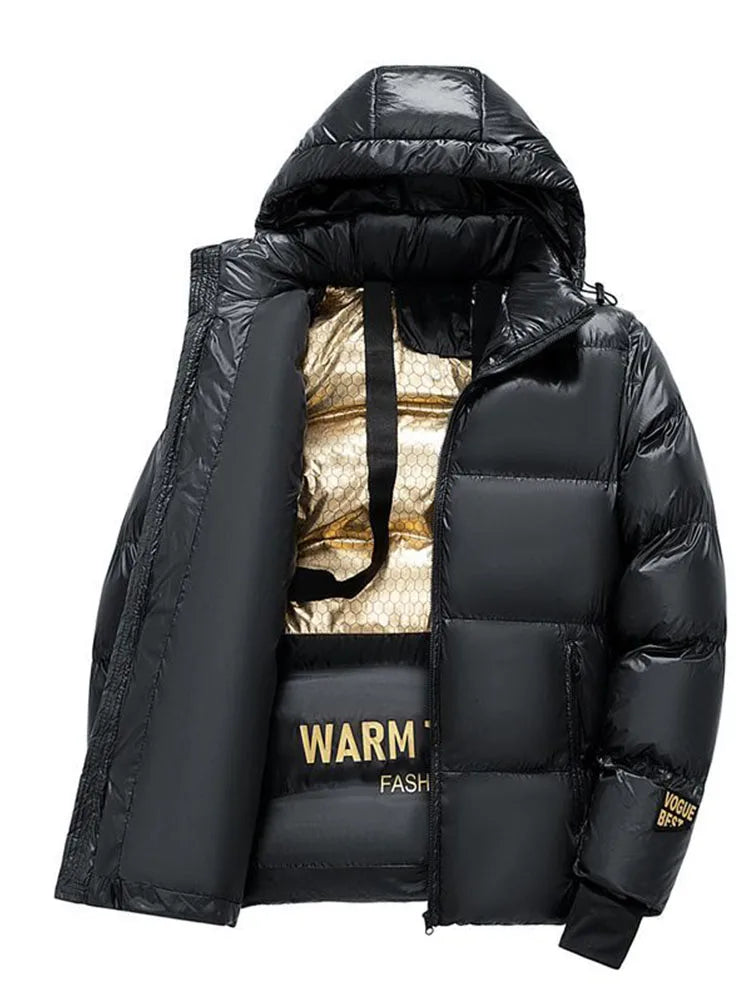 Winter jacket for Boys Girls Down Jacket Black Thickened Zipper Hooded Coat Big Childrens Kids Jacket