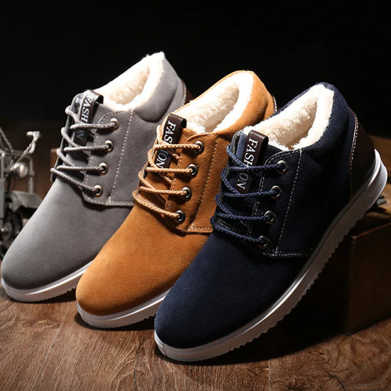 Men's Plush Warm Winter Ankle Boots