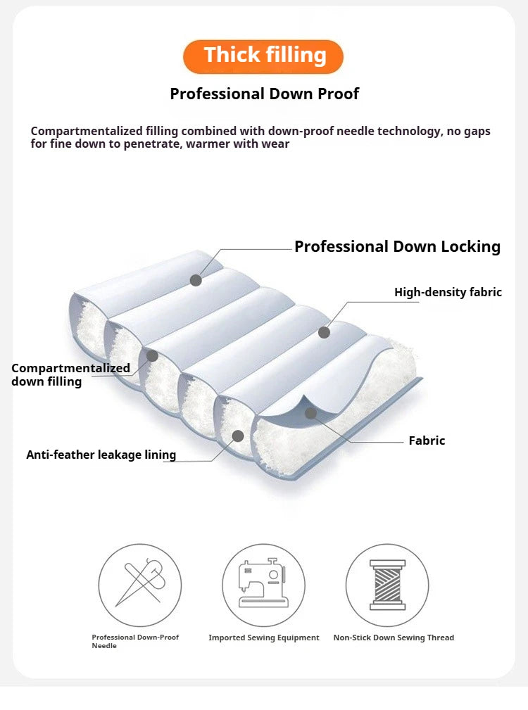 Winter Down Jacket - Outdoor Spliced Parka Outerwear