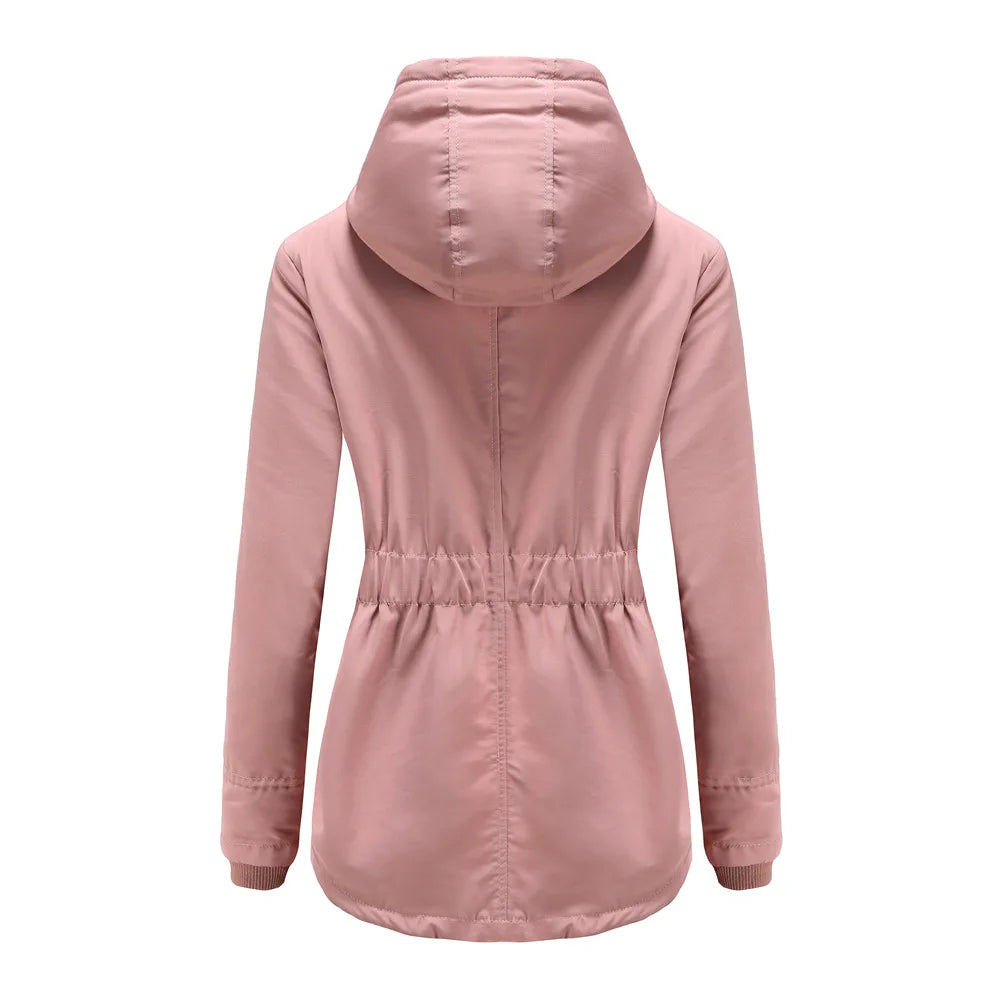 Winter Down Jackets Coats Women Warm Parkas Hooded Waterproof Thick Plush Fleece Lined Female Cotton Puffer Jacket Overcoat AY81