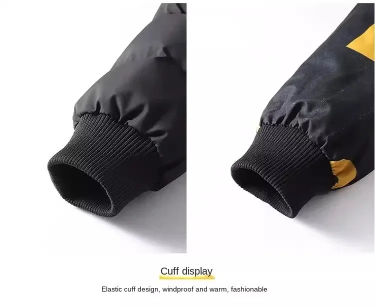 Men Autumn Winter Cotton Jacket Warm Comfortable Padded Thickened Down Jacket 2025 New Double-Sided Clothes Removable Cap M-6XL