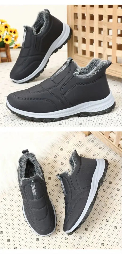 Winter Men's Snow Boots Non-slip Plush Fur Thick Cotton Shoes Male Sneakers Oudoor Hiking Warm Boots