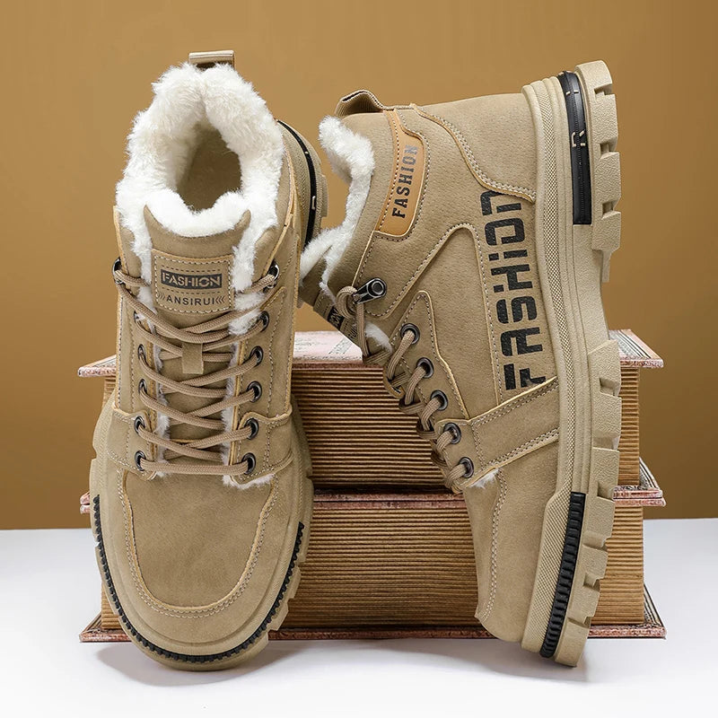 Men's high top denim boots, casual sports shoes, trendy and fashionable men's boots