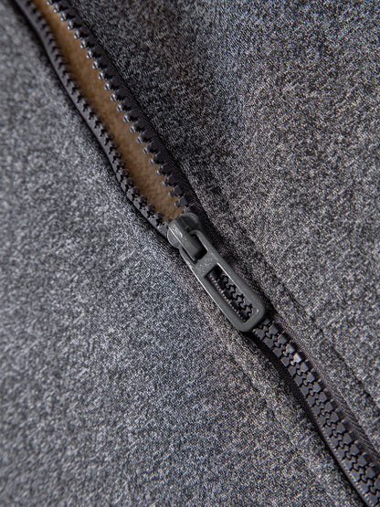 Men's Zip-Up Fleece-Lined Winter Hoodie