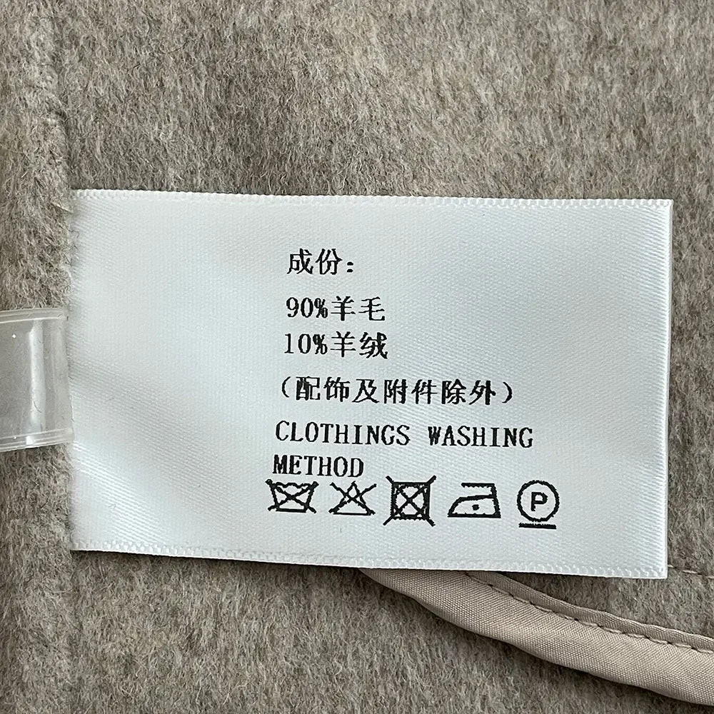 2024 New Winter Jacket for Women Natural Fox Fur Collar Thickened Warm Cashmere Wool Double-sided Coat Fashion V-neck Commuting