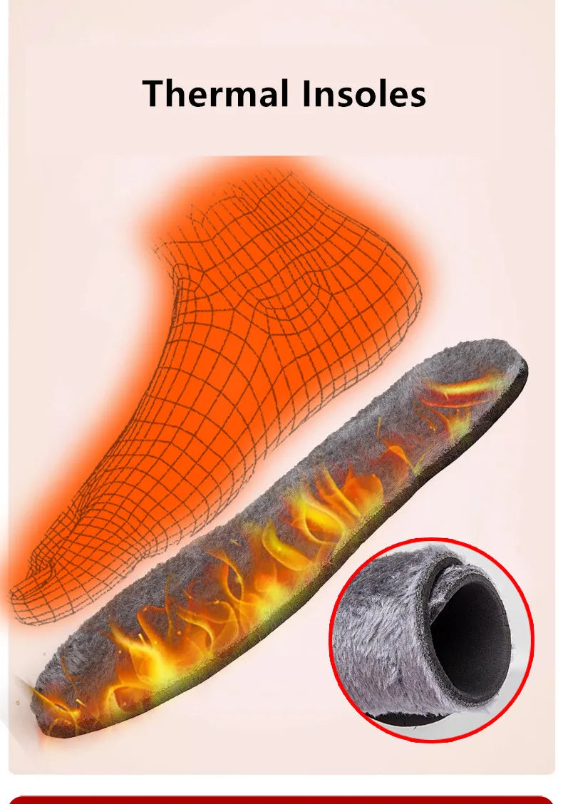 High Quality Men's Boots Warm Plush Men's Snow Boots Anti-Slip Winter Ankle Boots Outdoor Winter Shoes Men's Warm Sneakers Botas