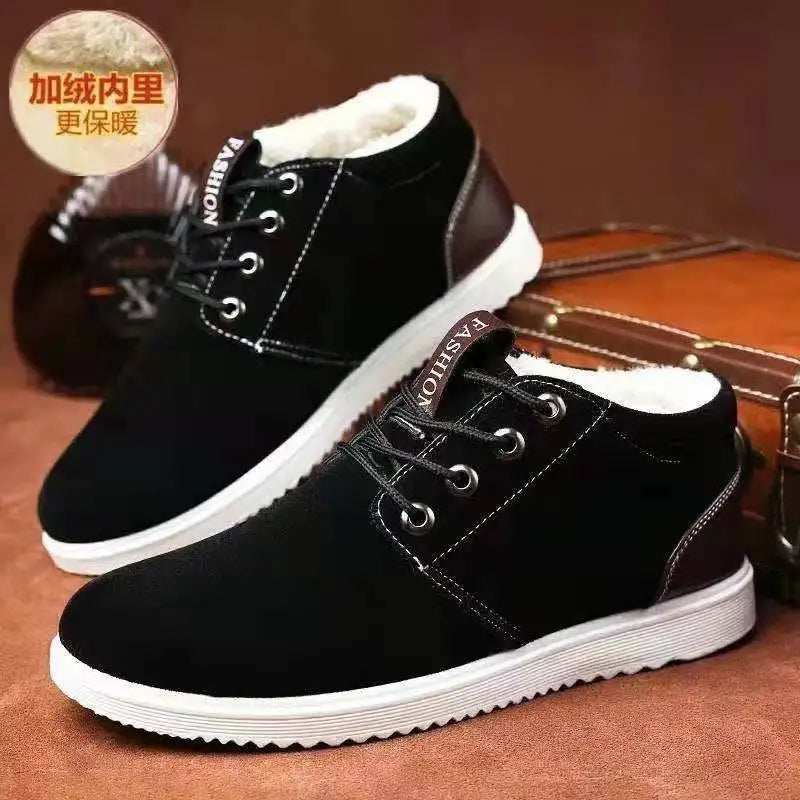Winter Boots for Men Plush Warm Ankle Booties Men's Shoes Man Chaussure Homme Footwear Male Sneakers Plus Size