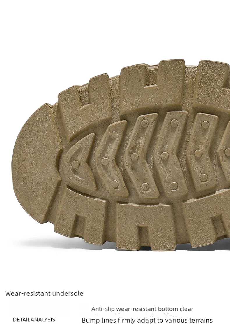 Men's plus size warm and velvet work boots soft-sole anti-slip high-top boots winter fashion youth comfort outdoor cotton boots