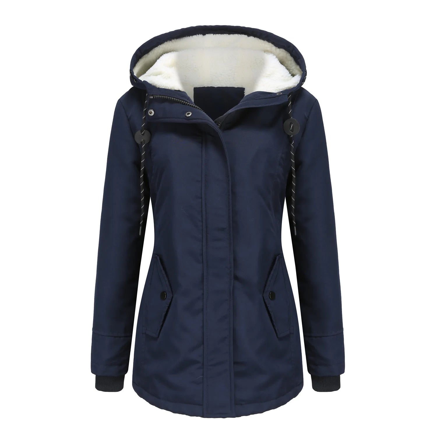 Winter Down Jackets Coats Women Warm Parkas Hooded Waterproof Thick Plush Fleece Lined Female Cotton Puffer Jacket Overcoat AY81