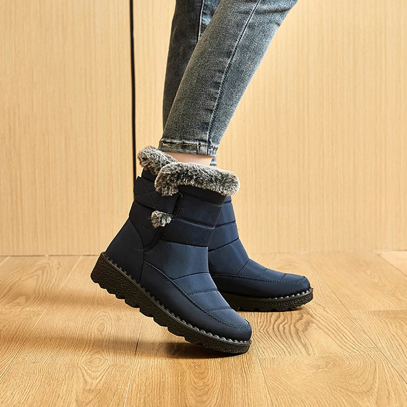 Winter Shoes Women Keep Warm Snow Boots 2025 Waterproof Non-Slip Cotton Padded Shoes Woman Platform Thicken Plush Ankle Boots