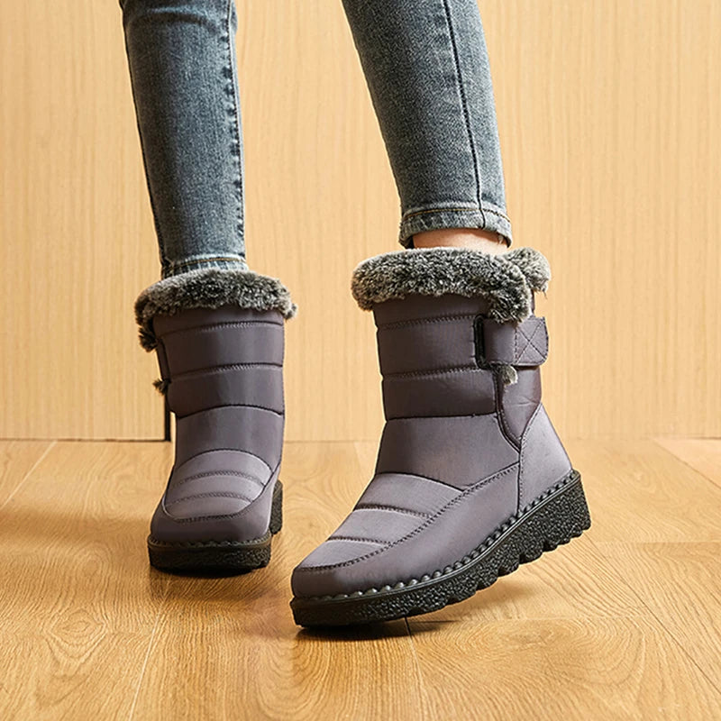 Winter Shoes Women Keep Warm Snow Boots 2025 Waterproof Non-Slip Cotton Padded Shoes Woman Platform Thicken Plush Ankle Boots