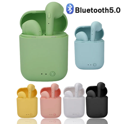 Casque Bluetooth I12 Macaron mat, casque binaural sans fil pour le sport, casque Bluetooth 5.0 I12tws 