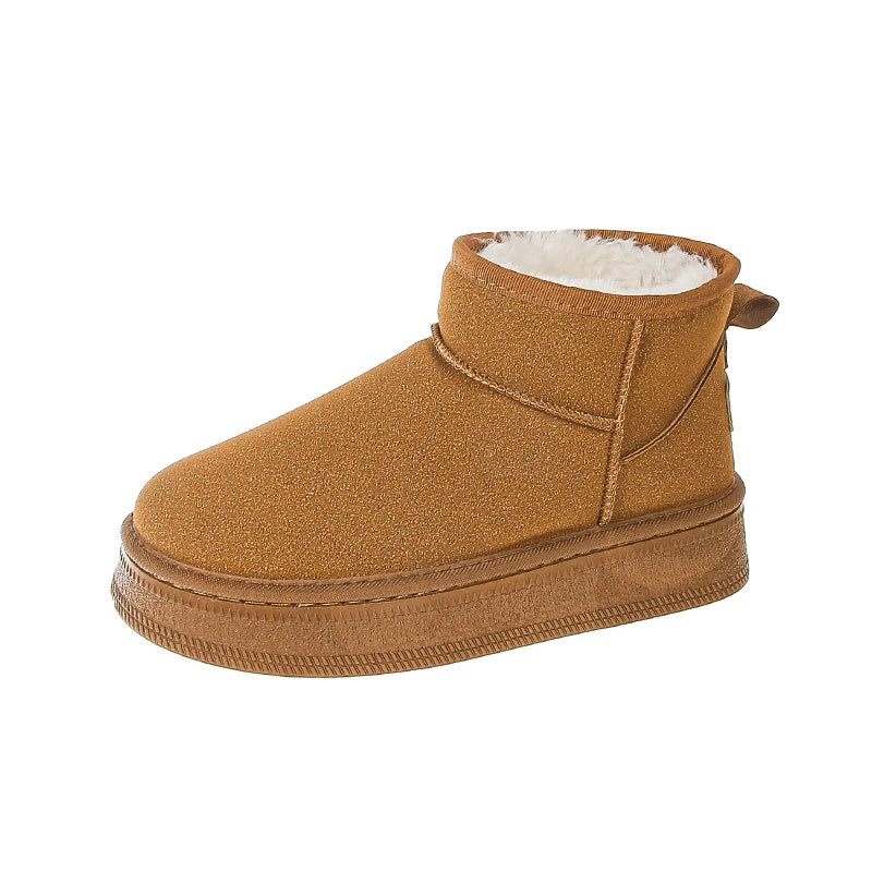 Winter warm cotton shoes for new style, thickened outer wear, slip-on short boots, anti-slip snow ground casual shoes, versatile