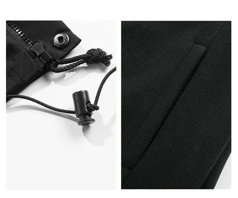 Winter Hiking Jackets Warm Windbreaker Outerwear Waterproof Windproof Jacket Men Skiing Camping Women Coats Hooded Fleece Jacket