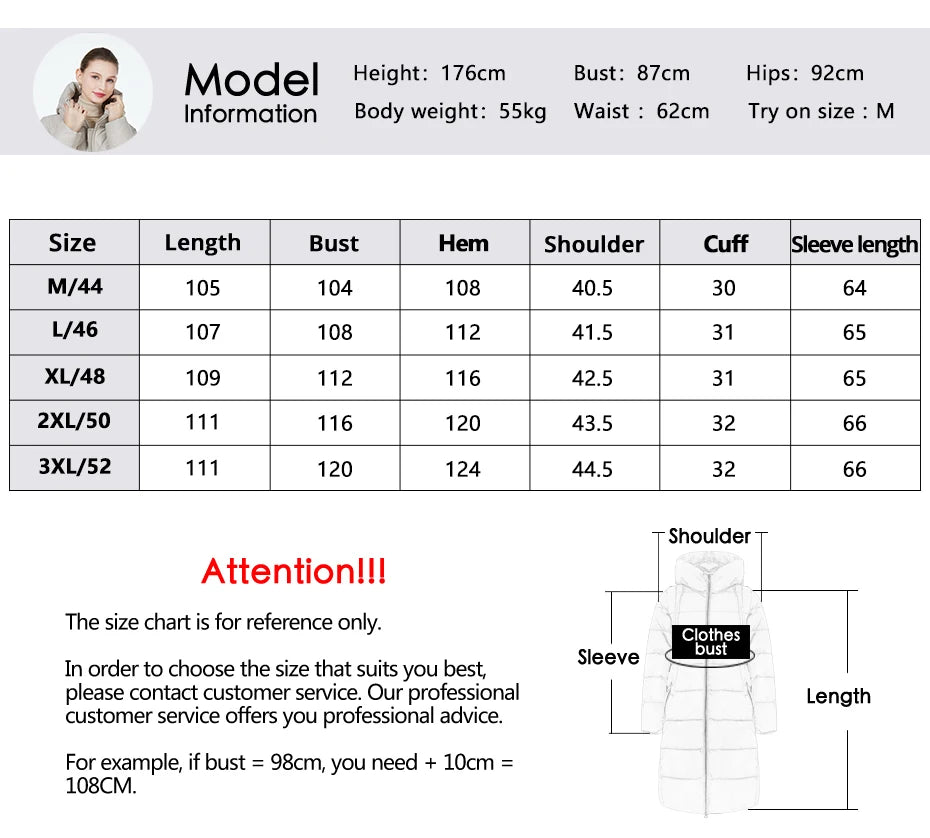 ICEbear-Women's Diamond Quilted Jacket, Lengthened Style, Padded Parka, Warm Cotton Coat, Lengthened, Winter, 2023, GWD22631D