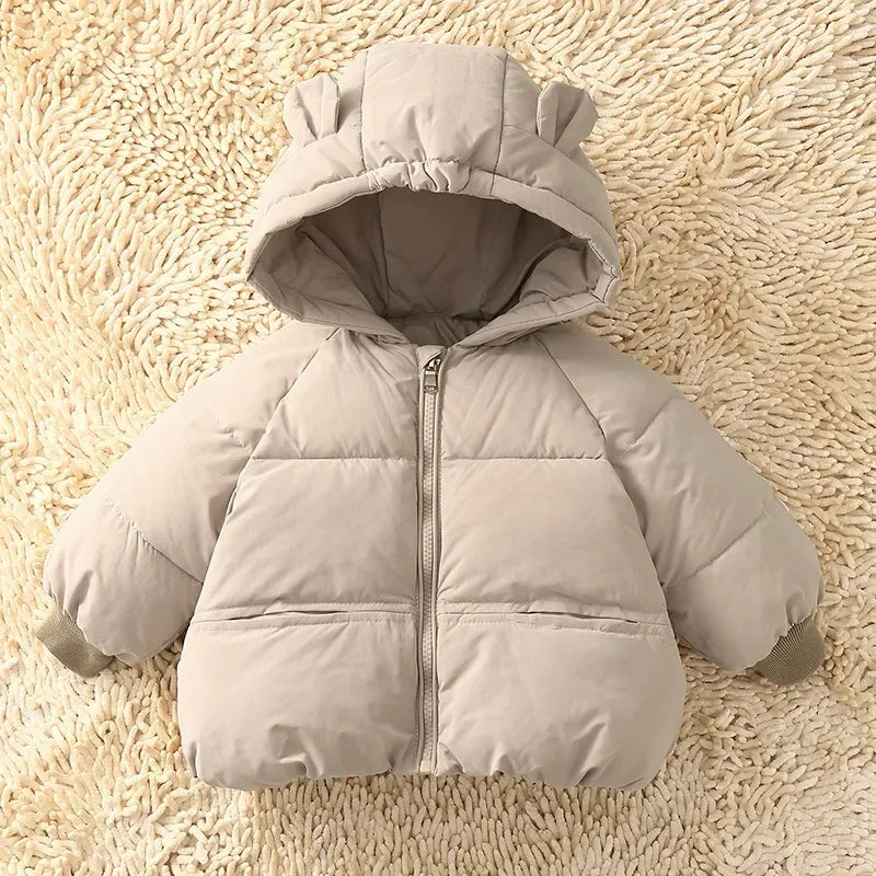 Kids Winter Down Jacket New Snow Wear Coats Thicken Warm Girls Boys' Cotton Clothes Chidlren Hooded Parkas 1-6 Years