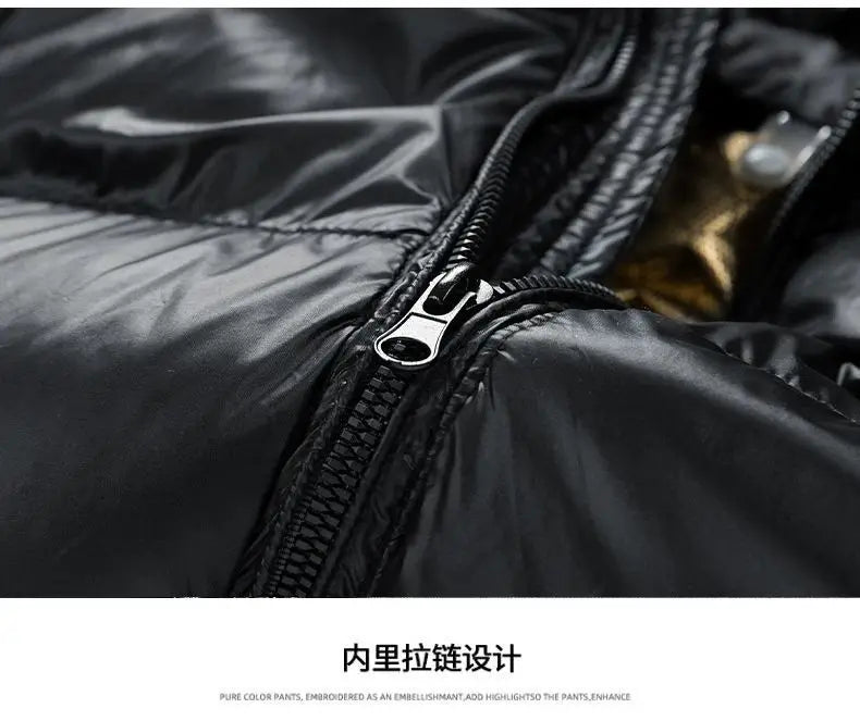 Winter jacket for Boys Girls Down Jacket Black Thickened Zipper Hooded Coat Big Childrens Kids Jacket