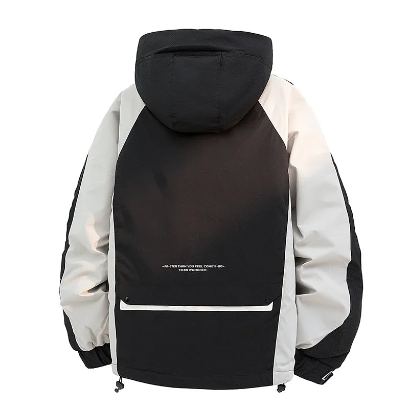 Winter Down Jacket - Outdoor Spliced Parka Outerwear