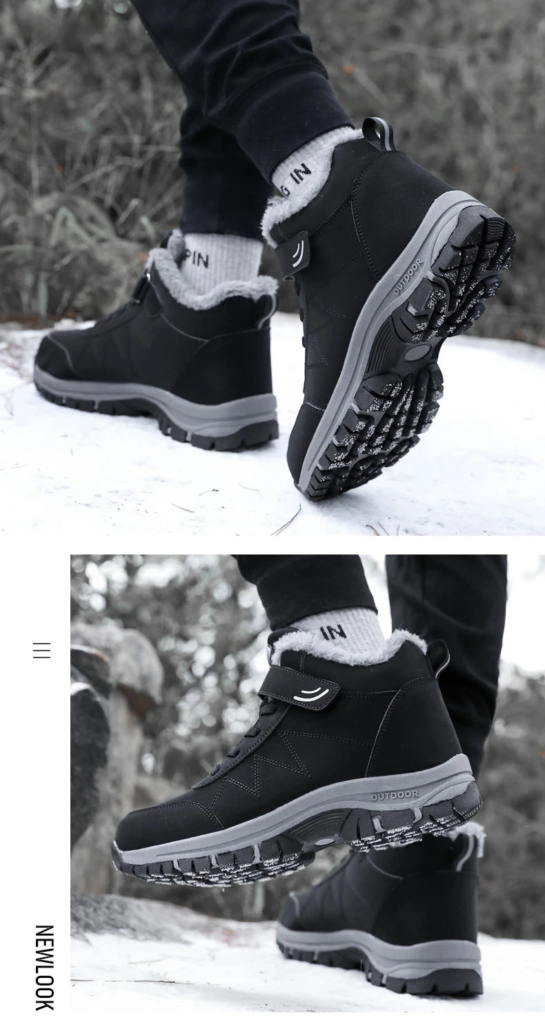 Winter Popular Waterproof  Walking Shoes Cotton Shoes Couple Plush Warm Comfortable Women And Men Shoe